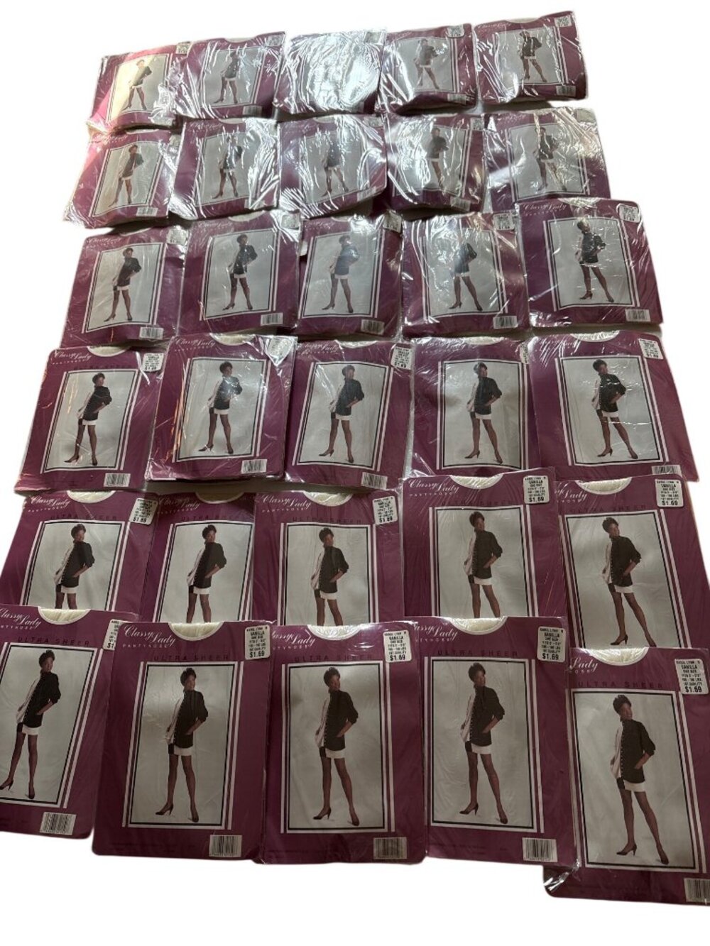 Ultra Sheer Vanilla Pantyhose Size Fits 50"-58" 100-160 Lbs Lot of 30